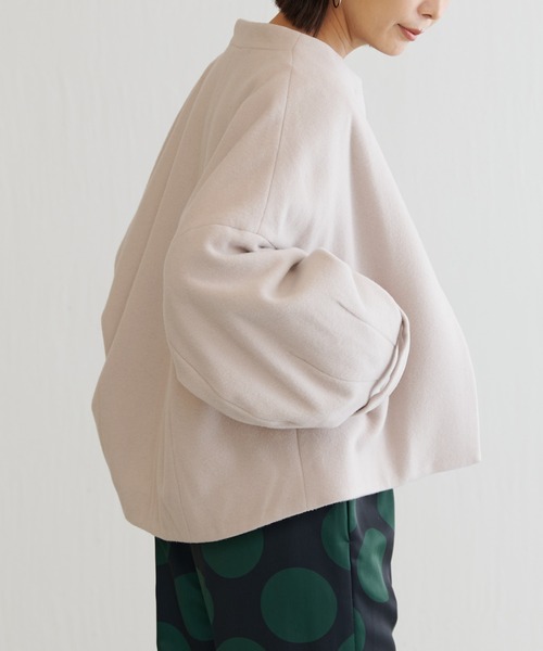 BONbazaar（ボンバザール）の「ニューイングランドラムノーカラーショートCT VIROFF(抗ウイルス)（その他アウター・レディース・ホワイト系その他/モカ/ブラック・FREE）」の17枚目の写真