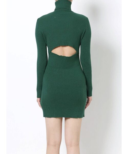 EMODA（エモダ）の「バックオープンリブワンピース（ワンピース・レディース・アイボリー/ブラック/グリーン・FREE）」の15枚目の写真