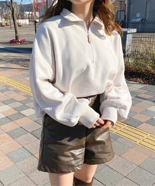 apres jour（アプレジュール）の「ハーフジップスウェット【ZOZOTOWN限定アイテム】（スウェット・レディース・アイボリー/ブラック/マスタード・X-LARGE/フリー）」の6枚目の写真