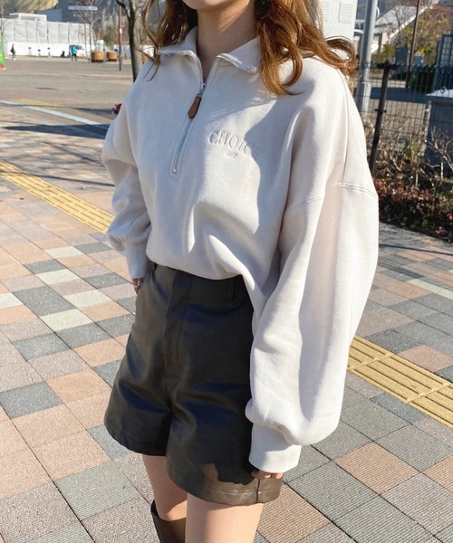 apres jour（アプレジュール）の「ハーフジップスウェット【ZOZOTOWN限定アイテム】（スウェット・レディース・アイボリー/ブラック/マスタード・X-LARGE/フリー）」の8枚目の写真