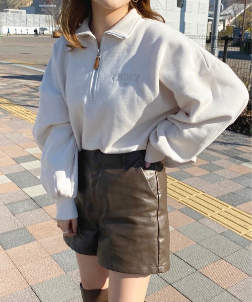 apres jour（アプレジュール）の「ハーフジップスウェット【ZOZOTOWN限定アイテム】（スウェット・レディース・アイボリー/ブラック/マスタード・X-LARGE/フリー）」の7枚目の写真