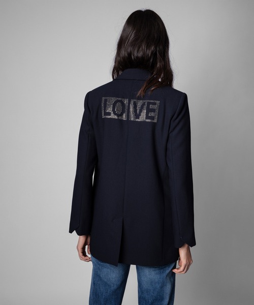 ZADIG&VOLTAIRE（ザディグ　エ　ヴォルテール）の「VIVA STRASS LOVE NOW（テーラードジャケット・レディース・ネイビー・34/36）」の7枚目の写真