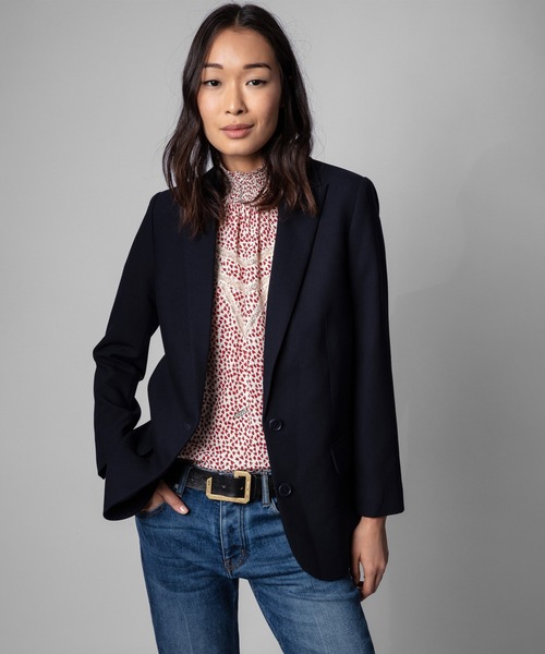 ZADIG&VOLTAIRE（ザディグ　エ　ヴォルテール）の「VIVA STRASS LOVE NOW（テーラードジャケット・レディース・ネイビー・34/36）」の8枚目の写真
