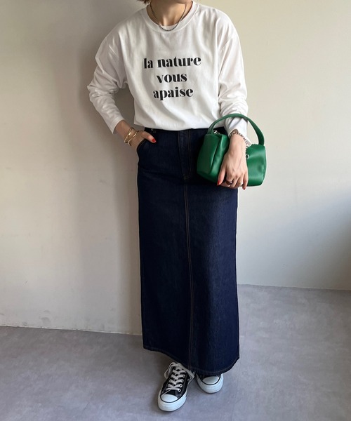 DISCOAT（ディスコート）の「【WEB限定】カールロゴTシャツ（Tシャツ/カットソー・レディース・チャコールグレー/アイボリー/ホワイト×グリーン/ホワイト×ブラック/ピンク/ホワイト×ブルー/ブラック/ピンク系その他/ホワイト系その他3/ホワイト×シルバー・FREE）」の17枚目の写真