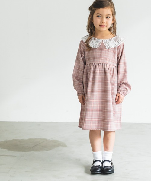 pairmanon（ペアマノン）の「レース襟付きフォーマルワンピース（ワンピース・キッズ・ブラック/ネイビー/グレー系その他6/ブルー系その他2/ベージュ/ピンク系その他6・90/100/110/120/130/140/150）」の6枚目の写真