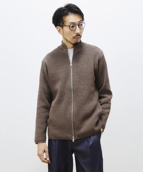 洗えるハイツイストc T Men S スタンドカラージップアップカーデ カーディガン ボレロ トップス Men S Melrose メンズ メルローズ のカーディガン ボレロ 洗えるハイツイストc T Melrose メンズメルローズ のファッション ネット限定 の