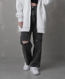 SPINNS | カットオフデニム ストレートパンツ(デニムパンツ)