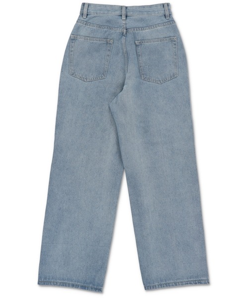 SPINNS（スピンズ）の「カットオフデニム ストレートパンツ（デニムパンツ・レディース・ブラック/インディゴブルー/ブラック系その他/ケミカルウォッシュ・S/M）」の16枚目の写真