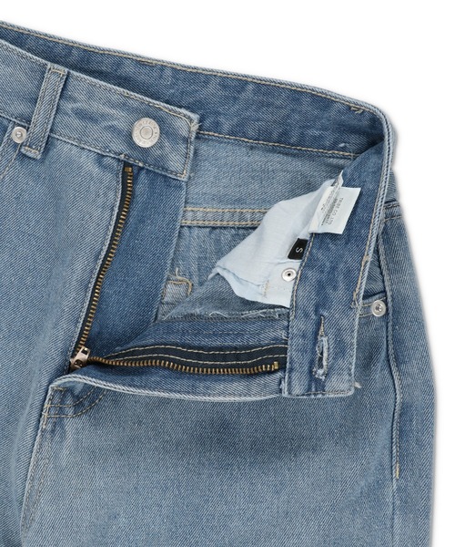 SPINNS（スピンズ）の「カットオフデニム ストレートパンツ（デニムパンツ・レディース・ブラック/インディゴブルー/ブラック系その他/ケミカルウォッシュ・S/M）」の17枚目の写真