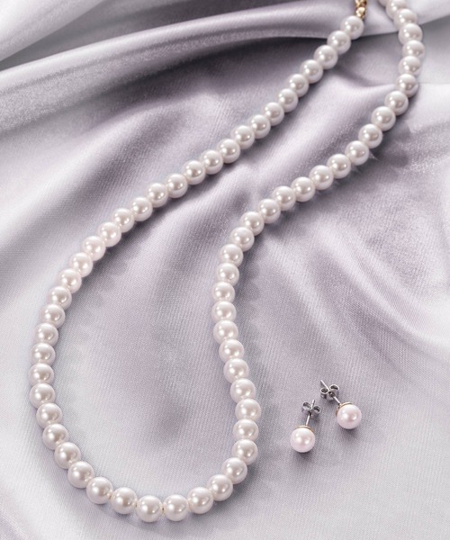 Andemiu（アンデミュウ）の「【谷川りさこコラボ】パールネックレス&ピアス267337（ネックレス・レディース・オフホワイト・FREE）」の4枚目の写真