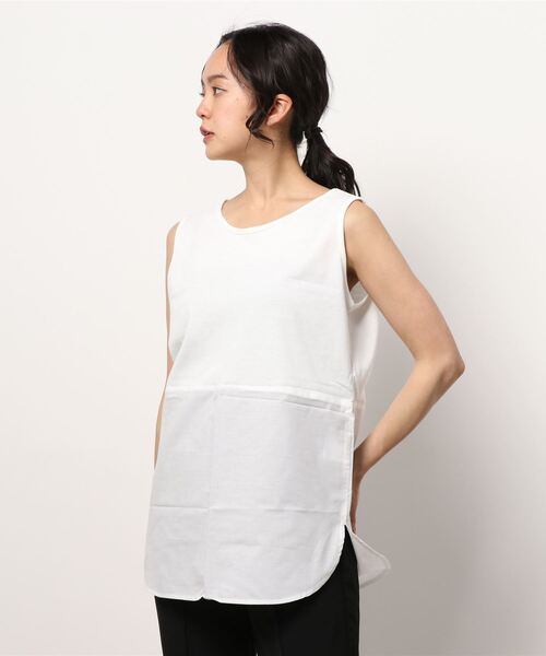 INGNI（イング）の「5Gケーブルモックネックニット＋タンク／SET（ニット/セーター・レディース・モカ/サックスブルー系9/アイボリー/ラベンダー・M）」の7枚目の写真
