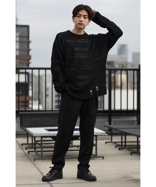 CREARE -LINO-（クレアーレリノ）の「グランジ ダメージ ルーズニット