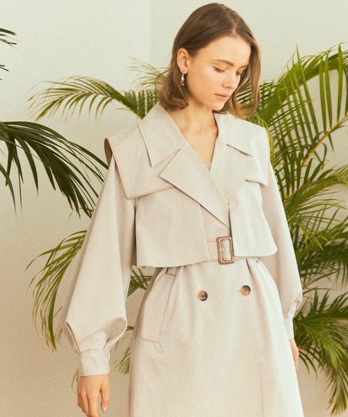 LADYMADE(レディメイド)の「BIGカラー2WAYトレンチコート(トレンチコート・レディース・アイボリー/ライトブルー/ベージュ・FREE)」の15枚目の写真