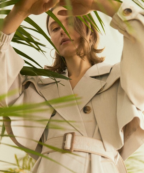 LADYMADE(レディメイド)の「BIGカラー2WAYトレンチコート(トレンチコート・レディース・アイボリー/ライトブルー/ベージュ・FREE)」の13枚目の写真