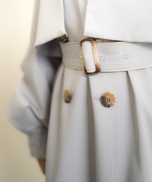 LADYMADE(レディメイド)の「BIGカラー2WAYトレンチコート(トレンチコート・レディース・アイボリー/ライトブルー/ベージュ・FREE)」の4枚目の写真