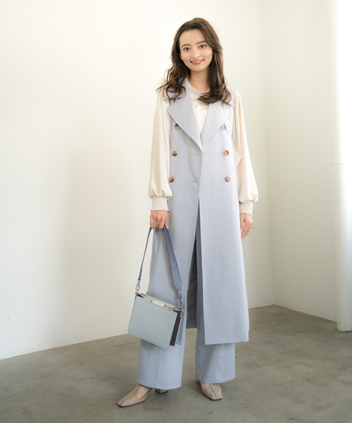 LADYMADE(レディメイド)の「BIGカラー2WAYトレンチコート(トレンチコート・レディース・アイボリー/ライトブルー/ベージュ・FREE)」の16枚目の写真