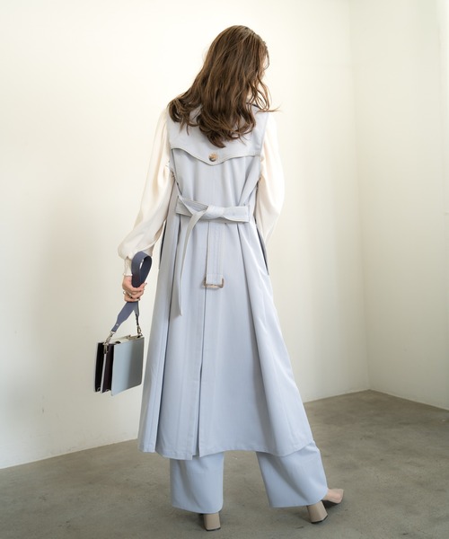 LADYMADE(レディメイド)の「BIGカラー2WAYトレンチコート(トレンチコート・レディース・アイボリー/ライトブルー/ベージュ・FREE)」の12枚目の写真