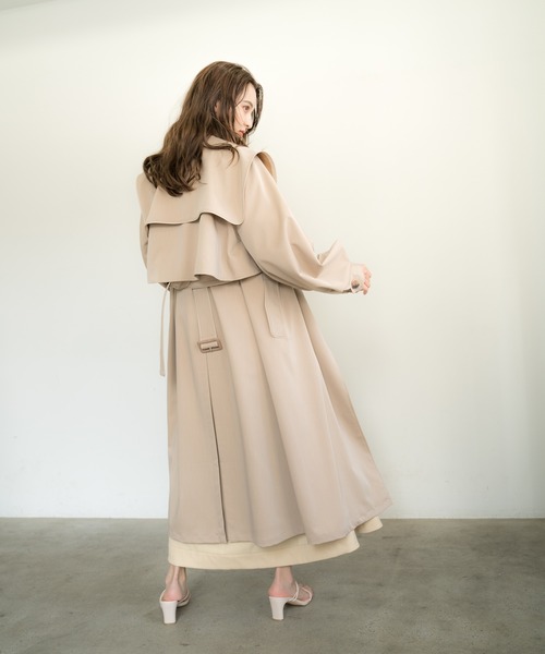 LADYMADE(レディメイド)の「BIGカラー2WAYトレンチコート(トレンチコート・レディース・アイボリー/ライトブルー/ベージュ・FREE)」の10枚目の写真