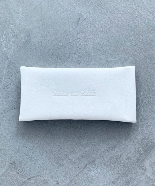 OLIVE des OLIVE（オリーブデオリーブ）の「クリアフレームめがね（メガネ・レディース・オフホワイト・FREE）」の4枚目の写真