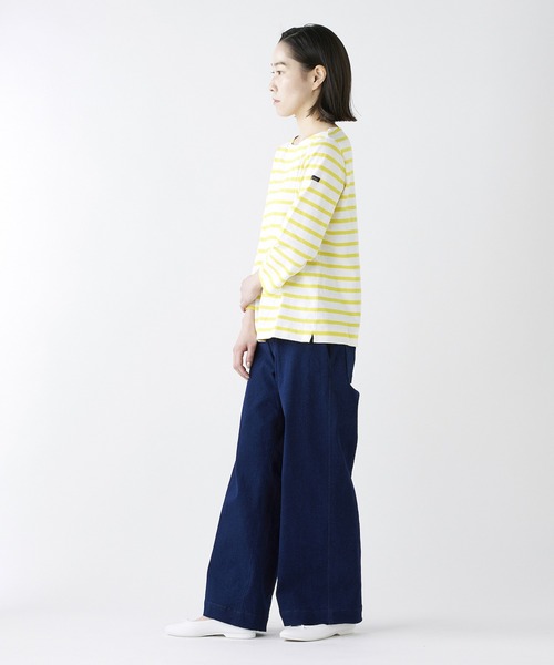 NIMES(ニーム)の「Leminor ボーダー ベーシック(Tシャツ/カットソー・レディース・ネイビー/イエロー・2)」の5枚目の写真