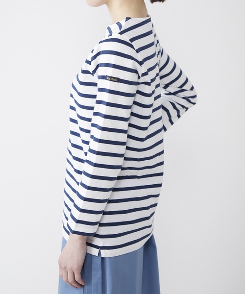 NIMES(ニーム)の「Leminor ボーダー ベーシック(Tシャツ/カットソー・レディース・ネイビー/イエロー・2)」の7枚目の写真