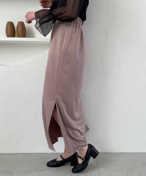 MAJESTIC LEGON(マジェスティックレゴン)の「スリットマーメイドスカート(スカート・レディース・ピンク/ブラック系その他/ライトグレー・MEDIUM)」の16枚目の写真