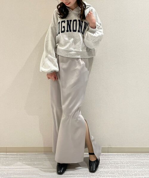 MAJESTIC LEGON(マジェスティックレゴン)の「スリットマーメイドスカート(スカート・レディース・ピンク/ブラック系その他/ライトグレー・MEDIUM)」の20枚目の写真