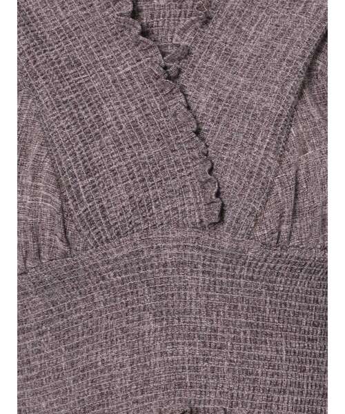 EMODA（エモダ）の「シャーリングミニトップ（シャツ/ブラウス・レディース・ホワイト/ブラック/パープル/ブルー・FREE）」の22枚目の写真