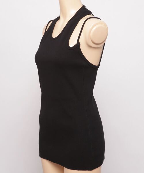 TOGA(トーガ)の「TOGA Rib jersey tank top(タンクトップ・レディース・ホワイト/ブラック・38/36)」の3枚目の写真