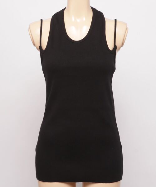 TOGA(トーガ)の「TOGA Rib jersey tank top(タンクトップ・レディース・ホワイト/ブラック・38/36)」の9枚目の写真