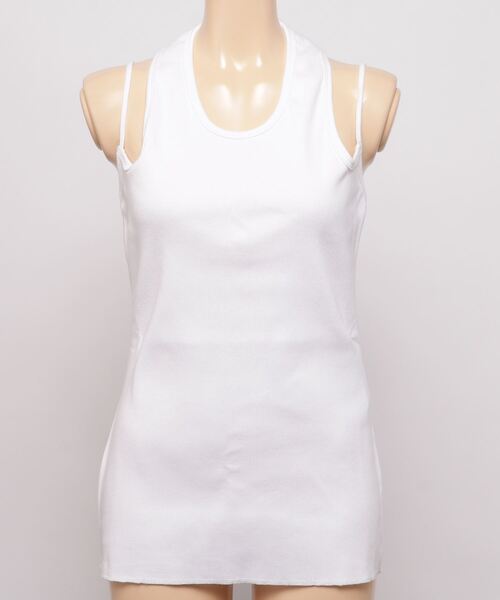 TOGA(トーガ)の「TOGA Rib jersey tank top(タンクトップ・レディース・ホワイト/ブラック・38/36)」の5枚目の写真
