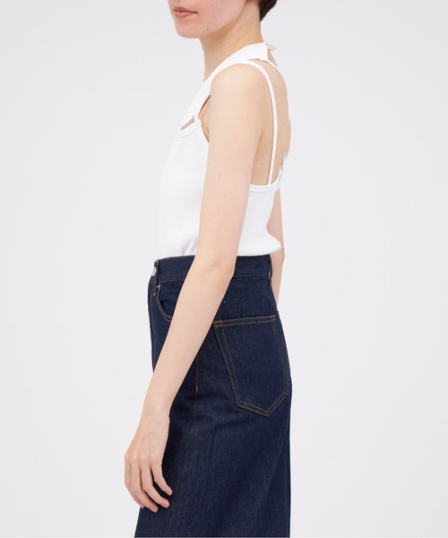 TOGA(トーガ)の「TOGA Rib jersey tank top(タンクトップ・レディース・ホワイト/ブラック・38/36)」の11枚目の写真