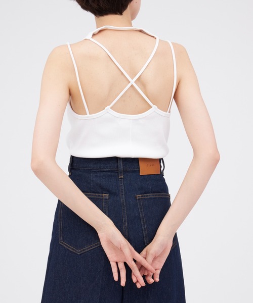 TOGA(トーガ)の「TOGA Rib jersey tank top(タンクトップ・レディース・ホワイト/ブラック・38/36)」の10枚目の写真