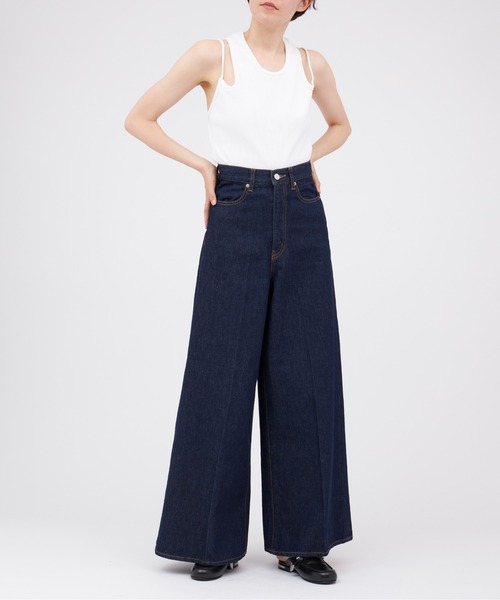 TOGA(トーガ)の「TOGA Rib jersey tank top(タンクトップ・レディース・ホワイト/ブラック・38/36)」の12枚目の写真