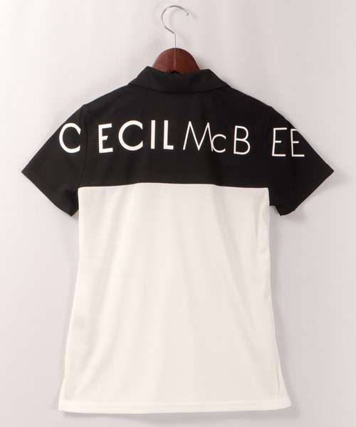 CECIL McBEE（セシルマクビー）の「CECIL McBEE green バイカラーポロシャツSS　GOLF（ポロシャツ・レディース・ホワイト/ブラック・1/2）」の10枚目の写真