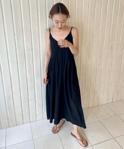 GIMME GIMME（ギミーギミー）の「【GIMME GIMME】Camisole long  dress gimw22s004（ワンピース・レディース・ブラック・S/L/M）」の10枚目の写真