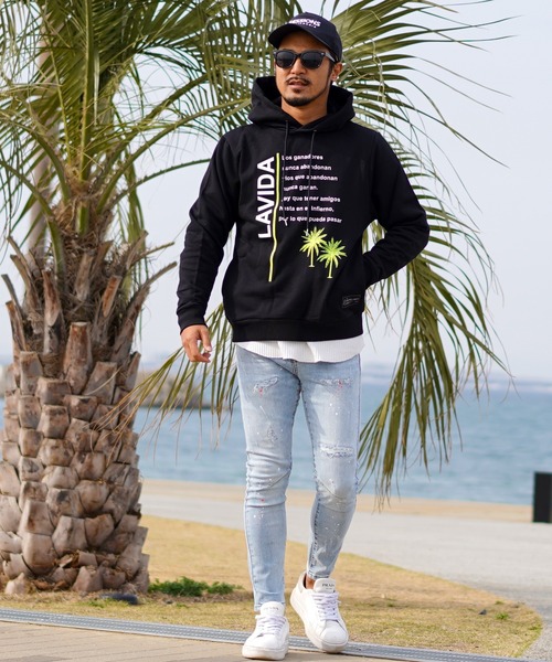 davryu leopard Pile HOODIE [ブラック] | adamth
