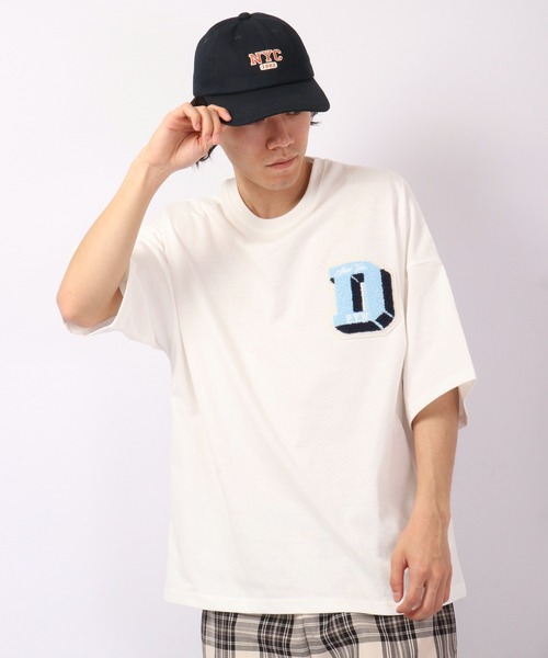 A.T,C in the attic homme(エーティーシーインジアティックオム)の「カレッジロゴ アップリケ ビッグシルエットTシャツ(Tシャツ/カットソー・メンズ・ホワイト/ブラック/ベージュ/イエロー/グリーン/グリーン系その他・L/XL/M)」の11枚目の写真