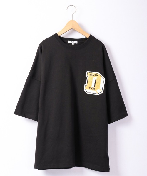 A.T,C in the attic homme(エーティーシーインジアティックオム)の「カレッジロゴ アップリケ ビッグシルエットTシャツ(Tシャツ/カットソー・メンズ・ホワイト/ブラック/ベージュ/イエロー/グリーン/グリーン系その他・L/XL/M)」の16枚目の写真