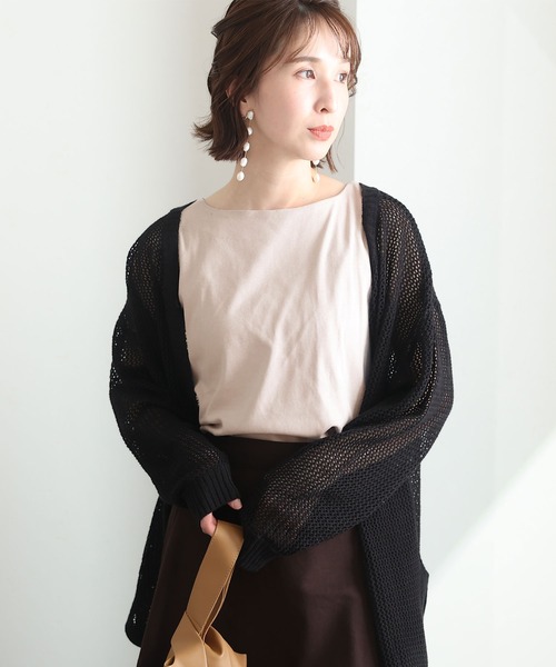 ElegChic（エレグシック）の「ボートネックタンクトップ（タンクトップ・レディース・チャコールグレー/ブラック/ベージュ/オフホワイト/カーキ/杢グレー/ピンクベージュ・4L/M/L/XL/XXL）」の7枚目の写真