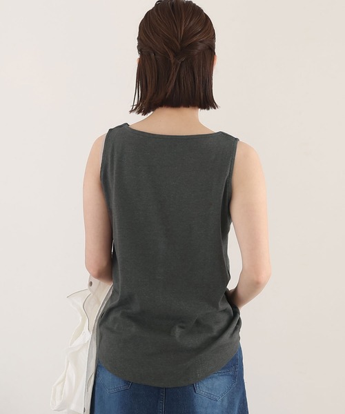 ElegChic（エレグシック）の「ボートネックタンクトップ（タンクトップ・レディース・チャコールグレー/ブラック/ベージュ/オフホワイト/カーキ/杢グレー/ピンクベージュ・4L/M/L/XL/XXL）」の21枚目の写真