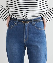 10mmオーバルバックルスキニーサッシュベルト