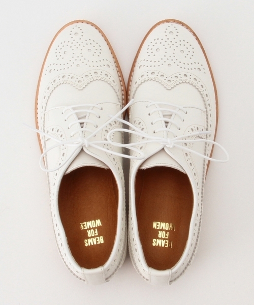 Ray BEAMS（レイビームス）の「Ray BEAMS / ウィングチップ シューズ（ドレスシューズ・レディース・ホワイト/ブラック・23.0cm/22.0cm/25.0cm/24.0cm）」の3枚目の写真