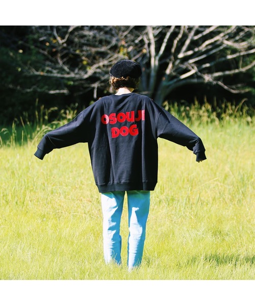 GGD（ジージーディー）の「osouji dog トレーナー（スウェット・レディース・ブラック/オレンジ・LARGE/MEDIUM）」の13枚目の写真