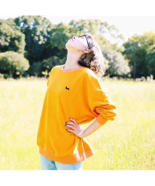 GGD（ジージーディー）の「osouji dog トレーナー（スウェット・レディース・ブラック/オレンジ・LARGE/MEDIUM）」の22枚目の写真