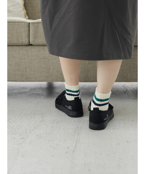 AMERICAN HOLIC（アメリカンホリック）の「キャンバスロゴスニーカー（スニーカー・レディース・ブラック/ベージュ/オフホワイト・S/M/L）」の6枚目の写真