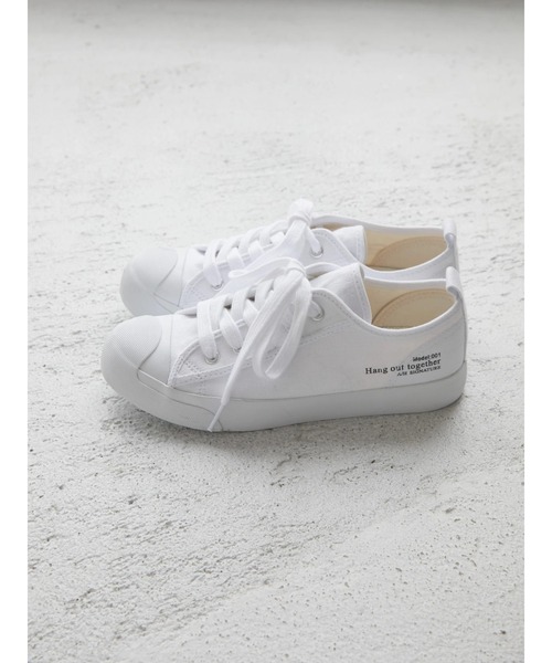 AMERICAN HOLIC（アメリカンホリック）の「キャンバスロゴスニーカー（スニーカー・レディース・ブラック/ベージュ/オフホワイト・S/M/L）」の11枚目の写真