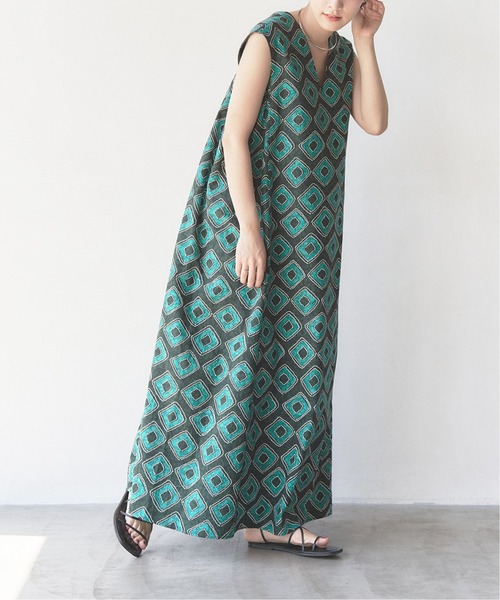 Spick & Span(スピックアンドスパン)の「アフリカンバティックサイドギャザードレス(ワンピース・レディース・マルチ・38/36)」の7枚目の写真