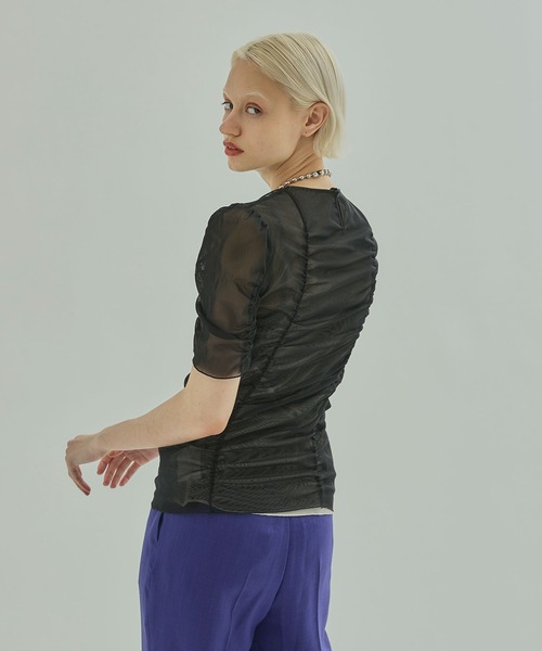 UNITED TOKYO(ユナイテッドトウキョウ)の「シースルーチュールトップス(Tシャツ/カットソー・レディース・ブラック/パープル/オフホワイト・FREE)」の20枚目の写真