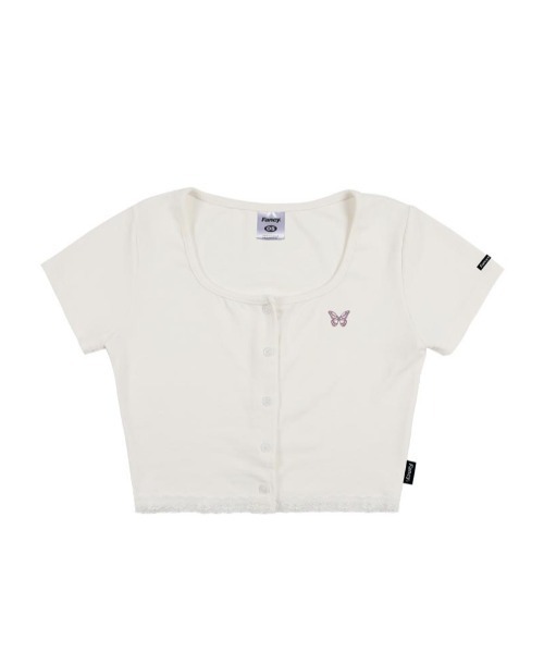 FANCY CLUB（ファンシークラブ）の「A'GEM/9 × .kom『 FANCY CLUB/ファンシークラブ』CUTIE-PIE CROP CARDIGAN/キューティーパイ カーディガン（カーディガン/ボレロ・レディース・ホワイト/ブラック/チャコールグレー・FREE）」の19枚目の写真